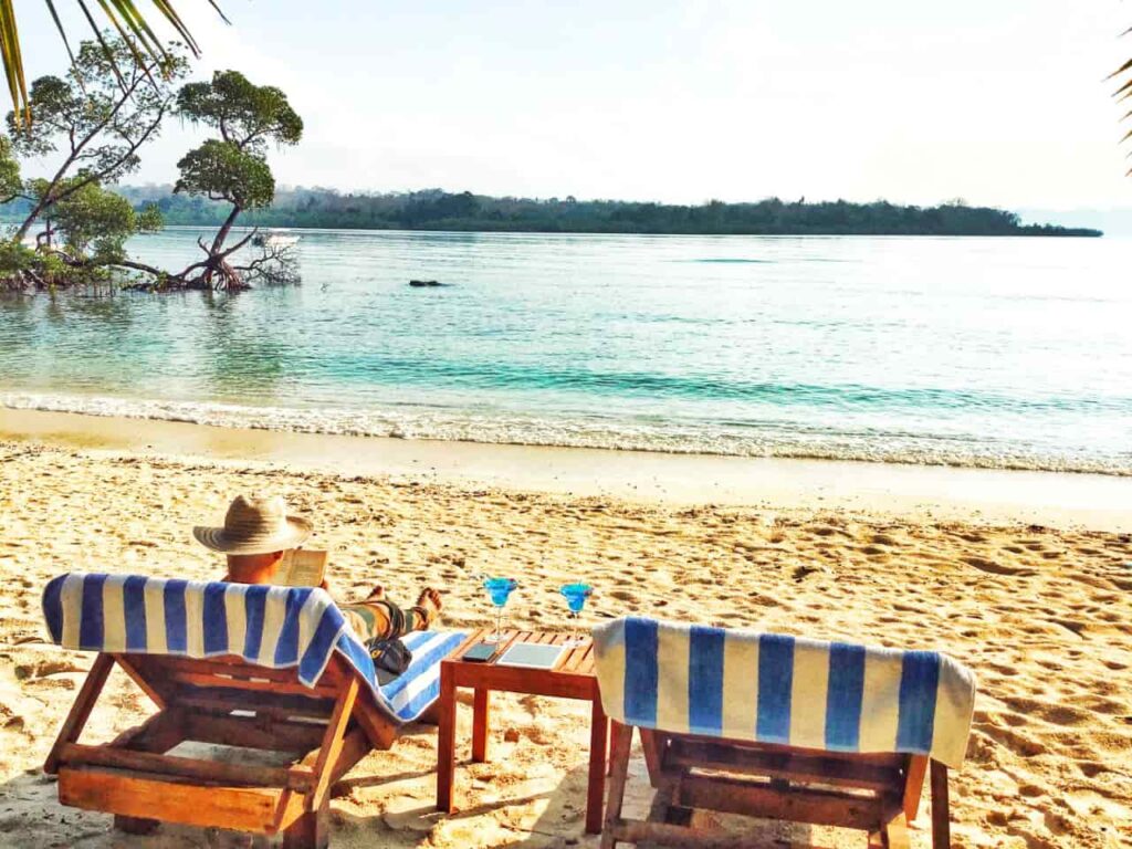 guest enjoying on the havelock beach