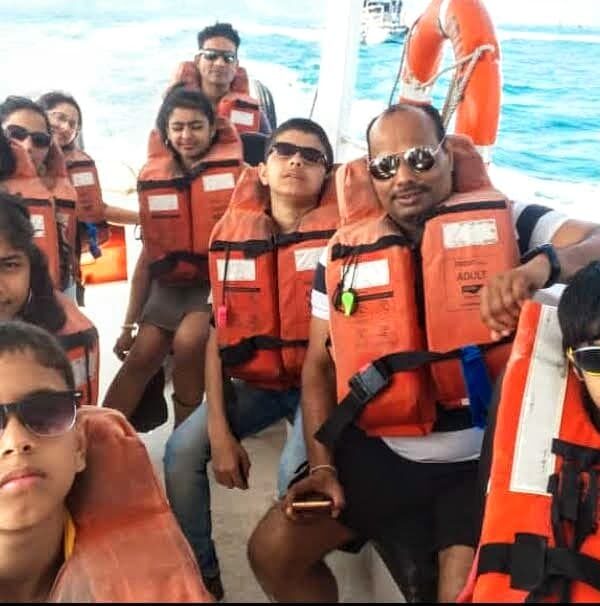 a group of guest on a boat ride