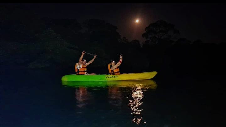 night kayaking