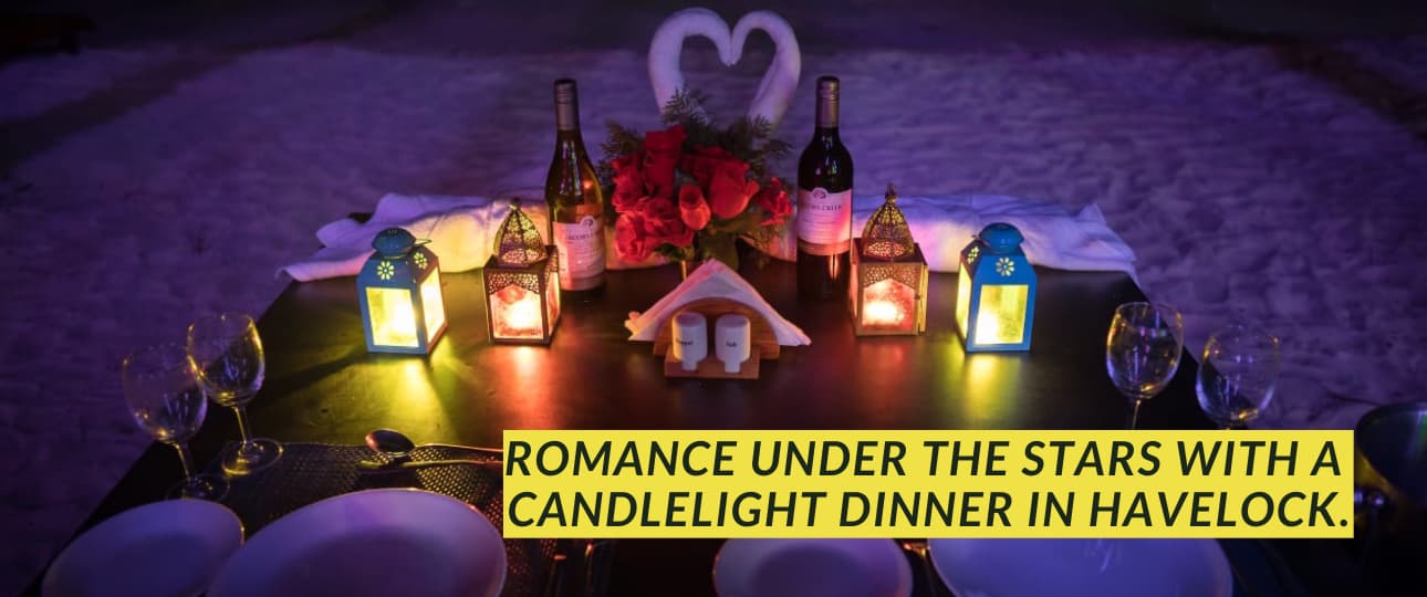 candle light dinner at Havelock